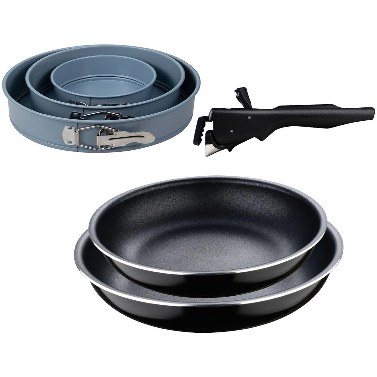 Conjunto de frigideiras de indução click&cook ø22ø26cm e forma para forno