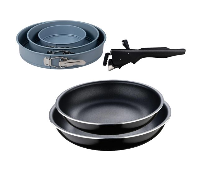 Conjunto de frigideiras de indução click&cook ø22ø26cm e forma para forno