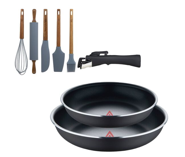 Frigideiras de indução click&cook ø22ø26cm e utensílios de cozinha