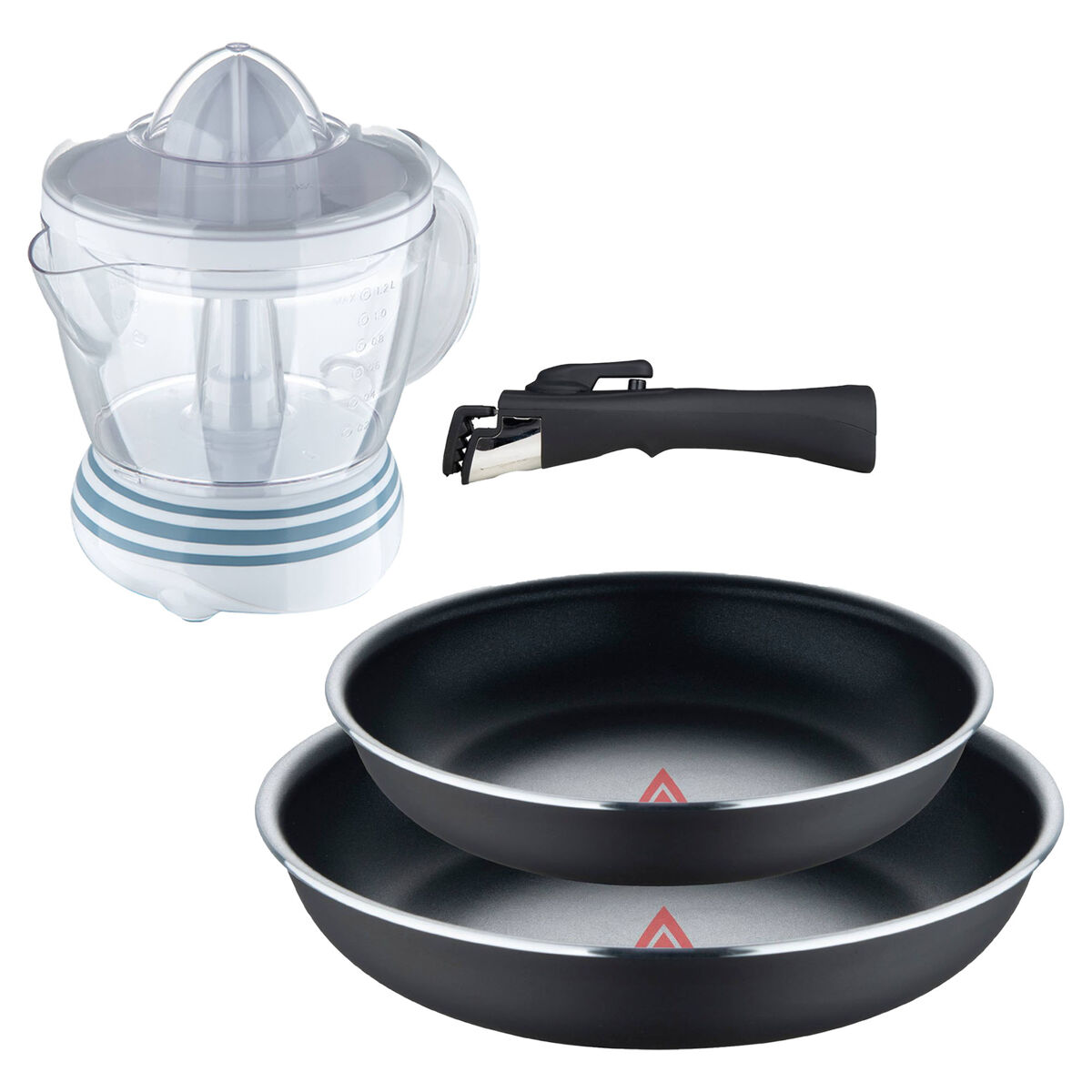 Frigideiras de indução click&cook ø22ø26cm e espremedor de 1,2l