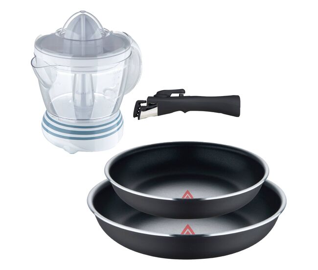 Frigideiras de indução click&cook ø22ø26cm e espremedor de 1,2l