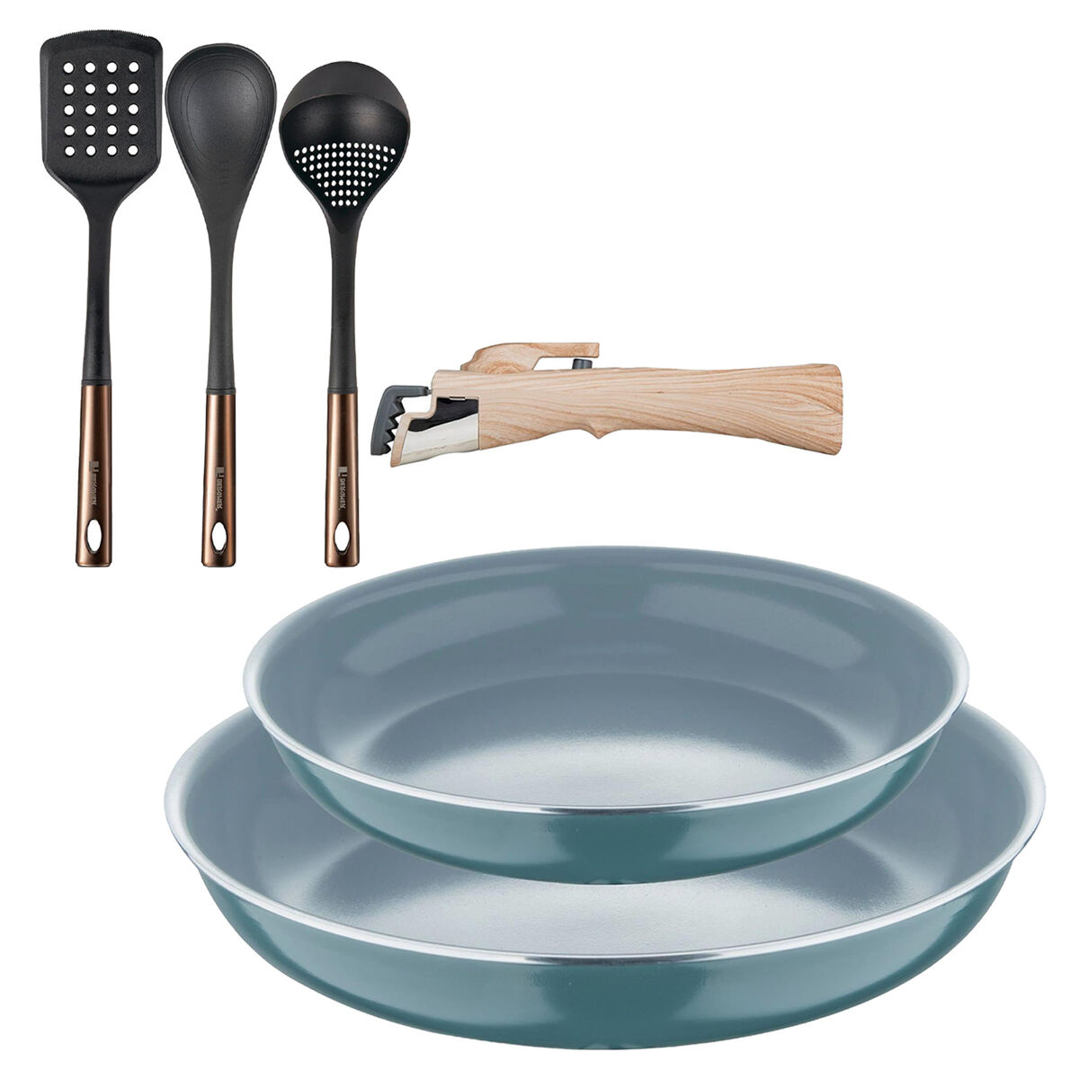 Frigideiras de indução click&cook ø22ø26cm e utensílios de cozinha