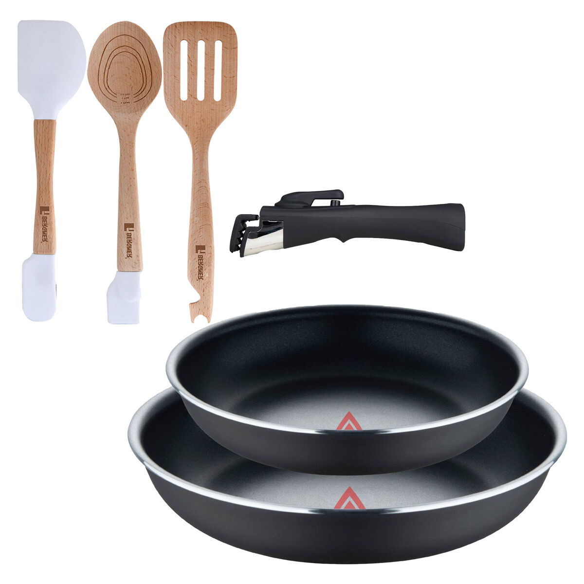 Frigideiras de indução click&cook ø22ø26cm e utensílios de cozinha