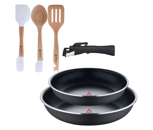 Frigideiras de indução click&cook ø22ø26cm e utensílios de cozinha