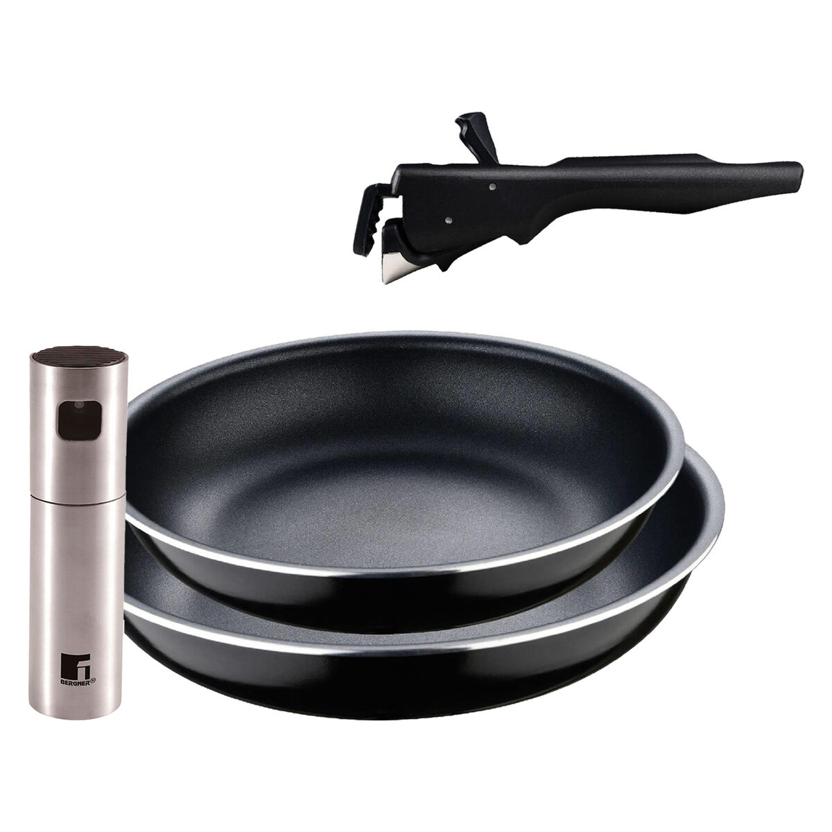 Frigideiras de indução click&cook ø22ø26cm e pulverizador de óleo