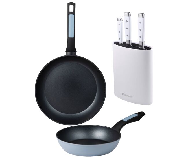 Frigideiras de indução noia ø20ø26cm e facas de cozinha