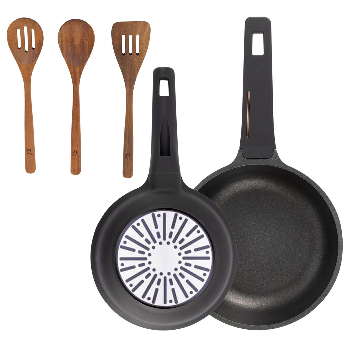 Frigideiras de indução copper ø20ø24cm e utensílios de cozinha