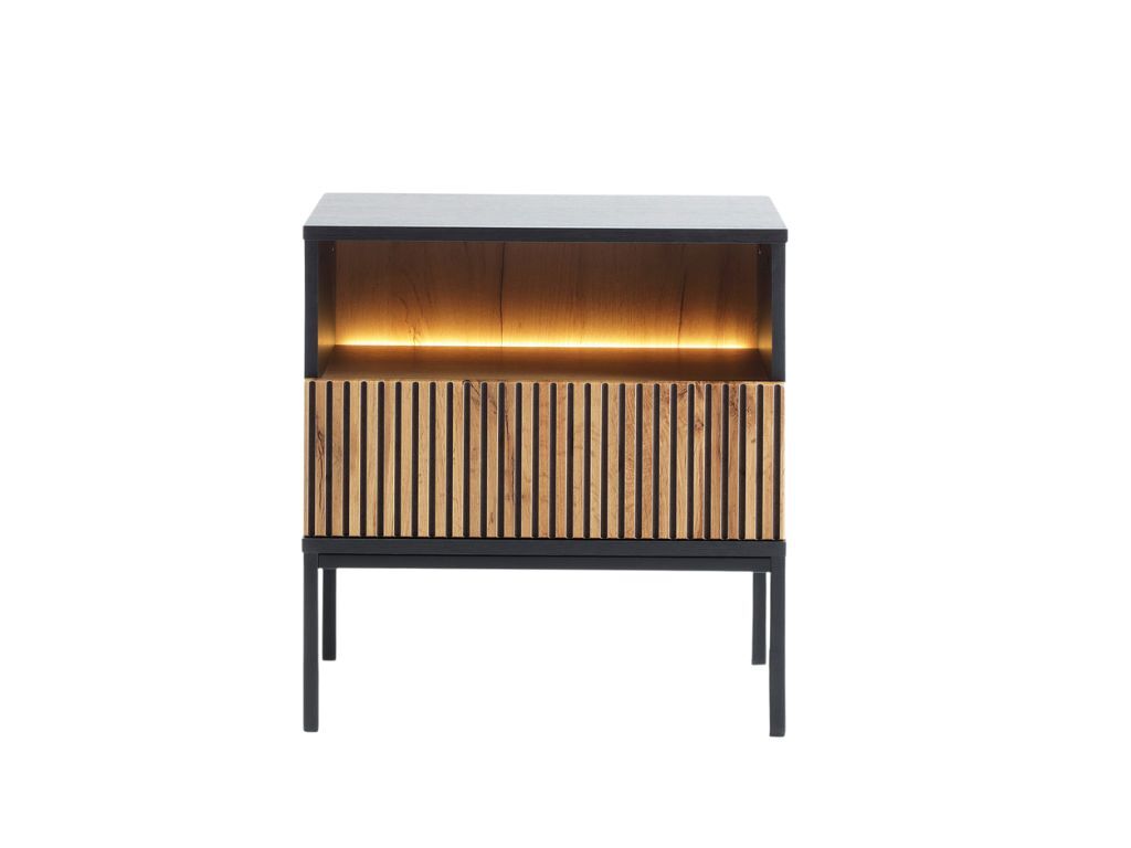 Mesa de cabeceira ambihome anna - carvalho wotan, c54xa56xp39cm