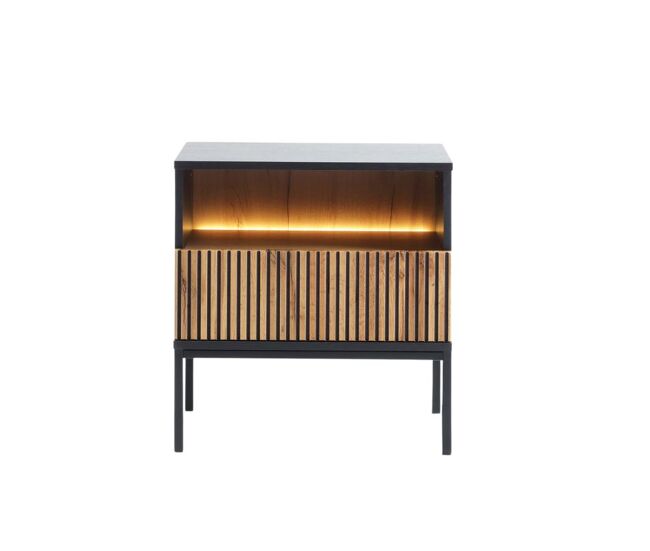 Mesa de cabeceira ambihome anna - carvalho wotan, c54xa56xp39cm