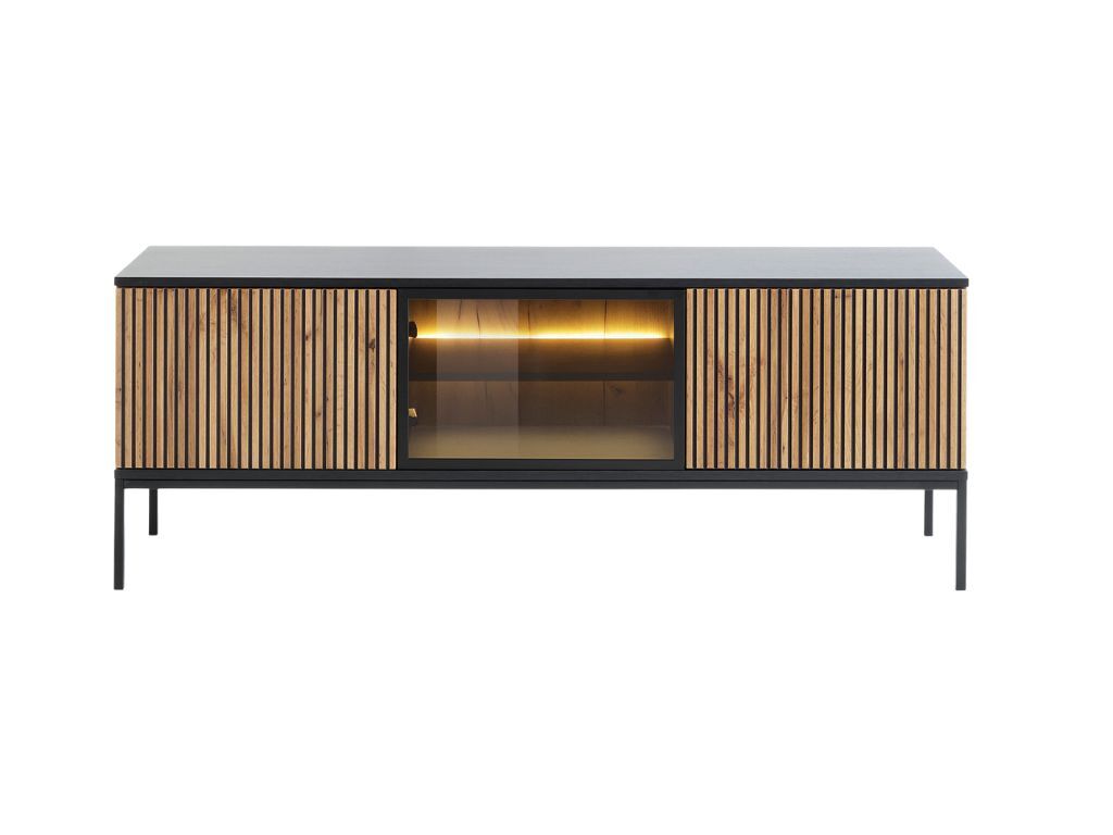 Móvel tv ambihome anna - carvalho wotan, c154xa56xp39cm