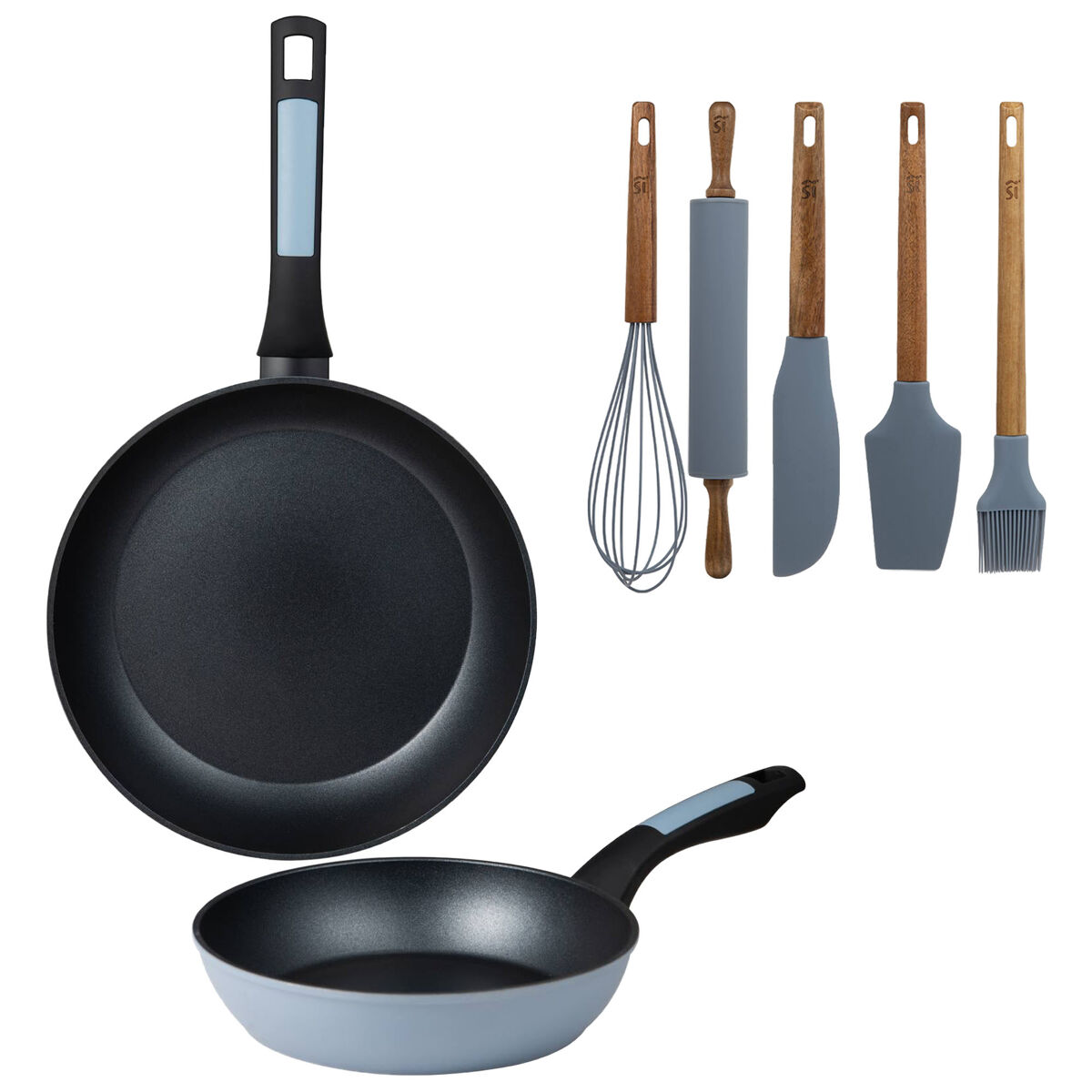 Frigideiras de indução noia ø20ø26cm e utensílios de cozinha