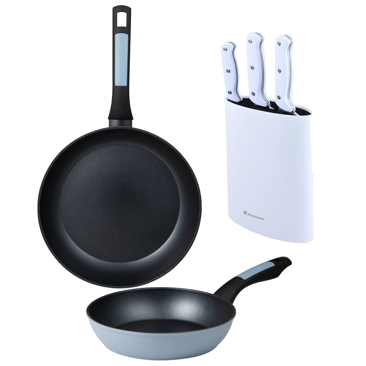 Frigideiras de indução noia ø20ø26cm e facas de cozinha