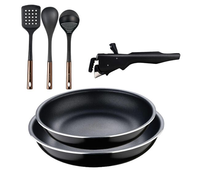 Frigideiras de indução click&cook ø22ø26cm e utensílios de cozinha