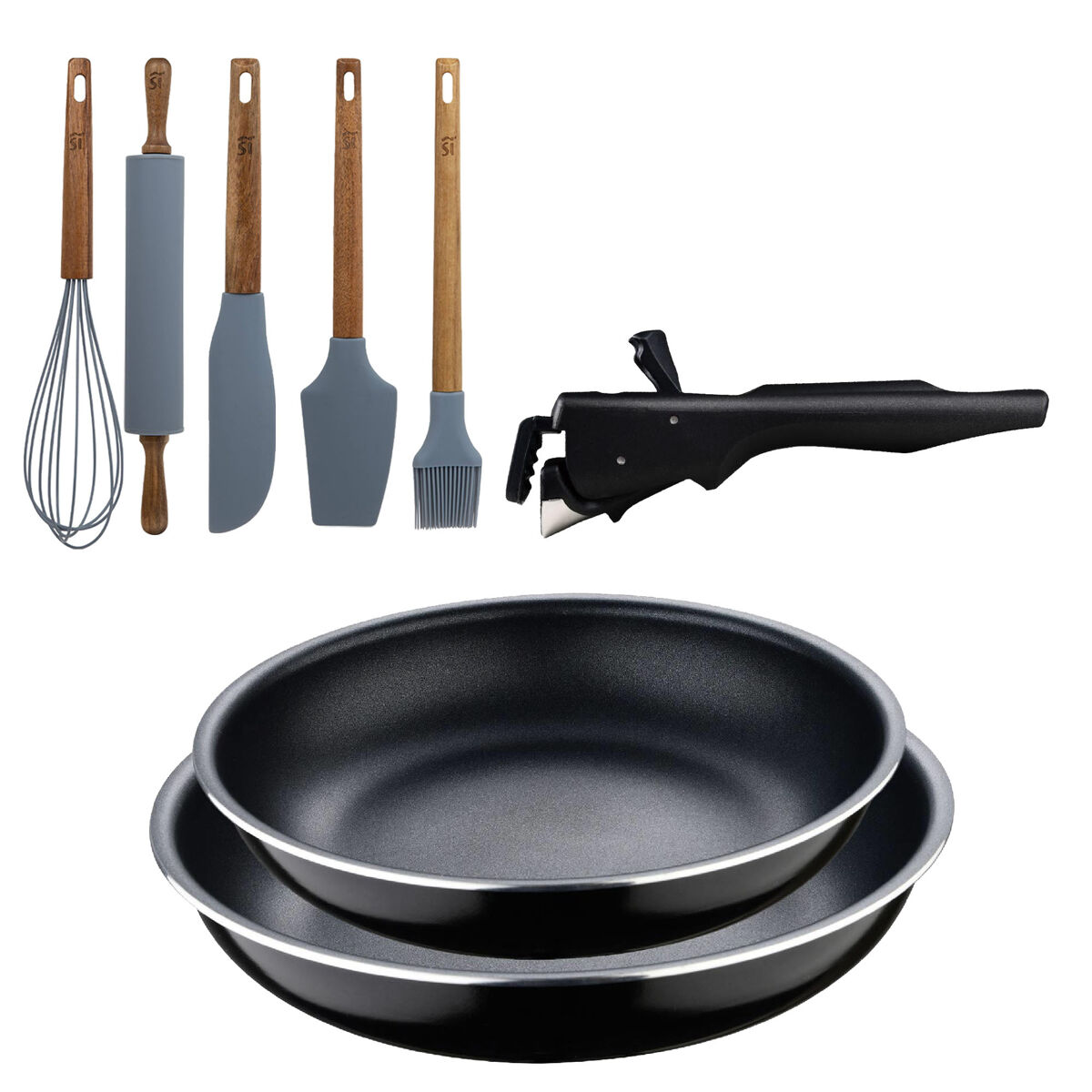 Frigideiras de indução click&cook ø22ø26cm e utensílios de cozinha