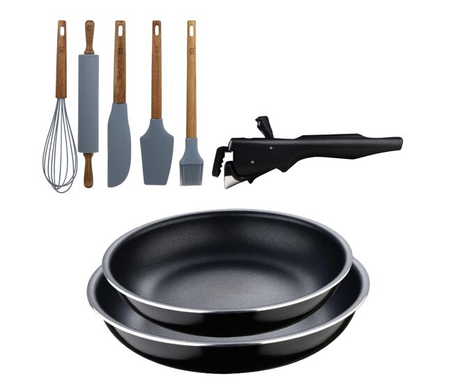 Frigideiras de indução click&cook ø22ø26cm e utensílios de cozinha