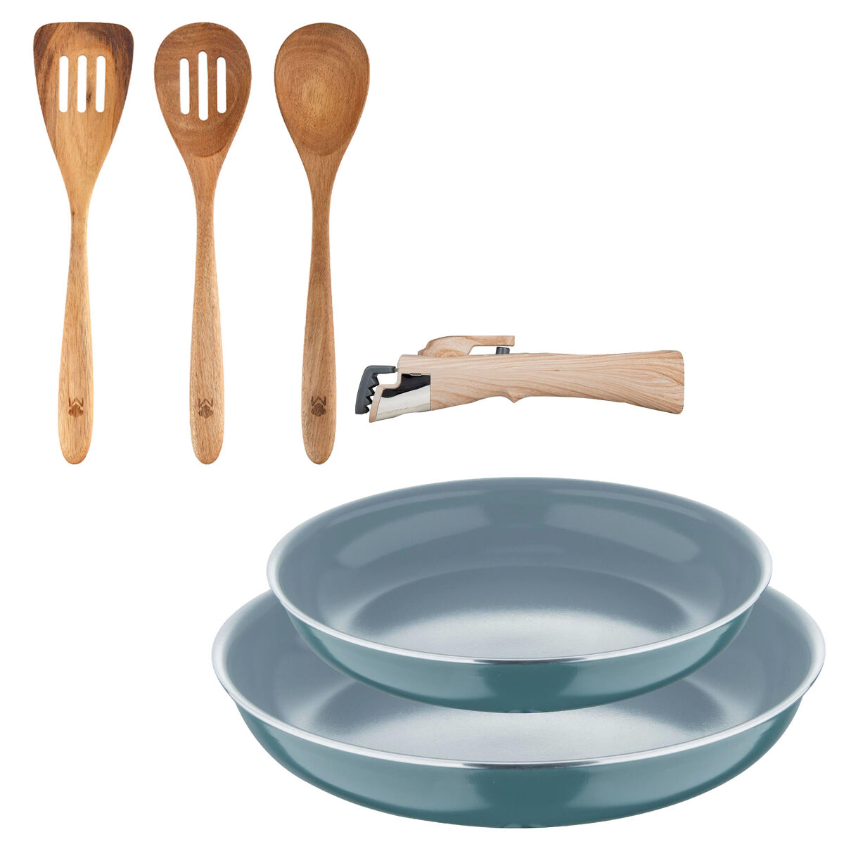 Frigideiras de indução click&cook ø22ø26cm e utensílios de cozinha