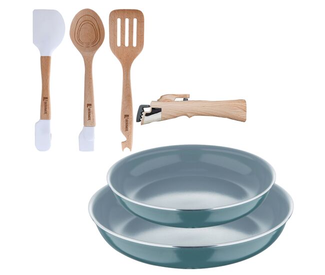 Frigideiras de indução click&cook ø24ø28cm e utensílios de cozinha