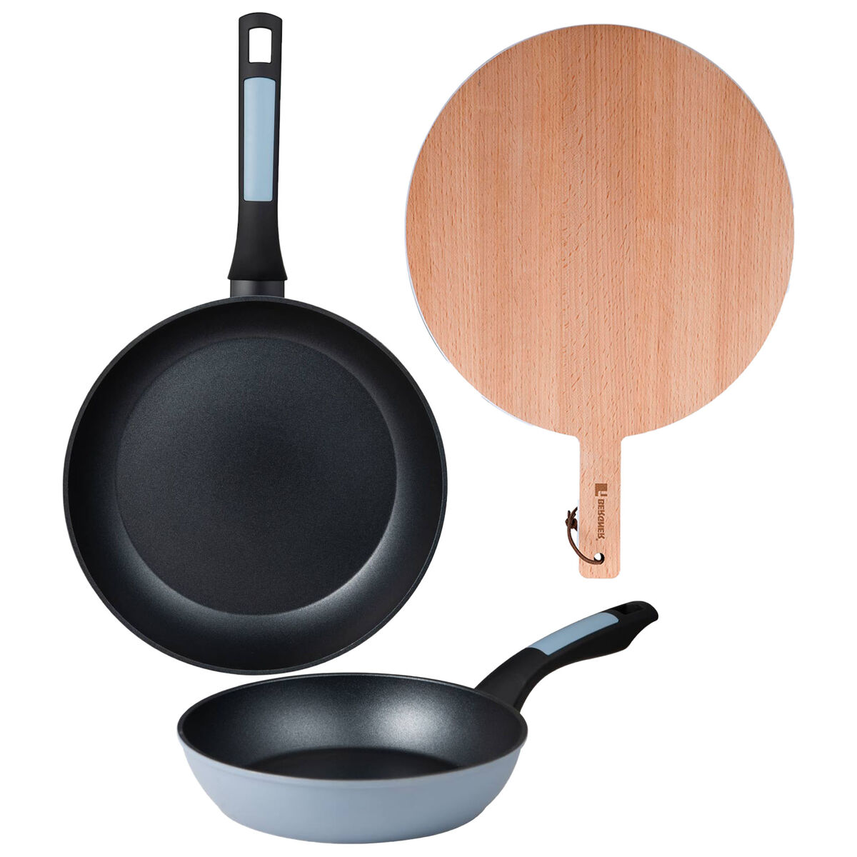 Frigideiras de indução noia ø20ø26cm e tábua de corte