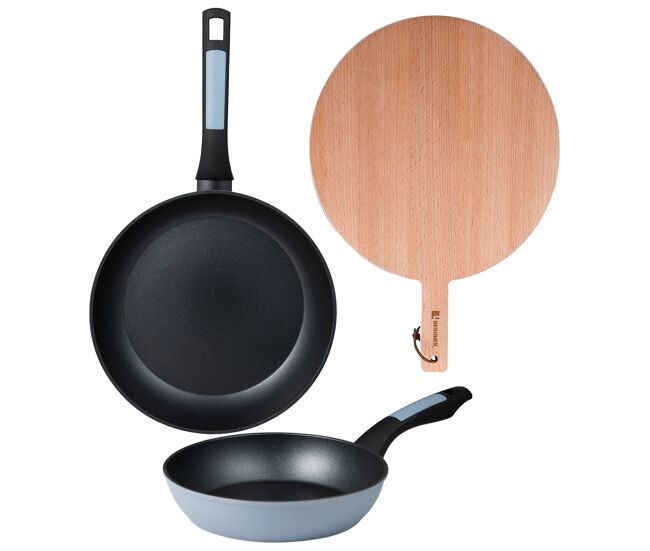 Frigideiras de indução noia ø20ø26cm e tábua de corte