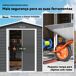 Abrigo de Jardim Aço Galvanizado Outsunny Abrigo de Jardim Aço Galvanizado Outsunny Cinza