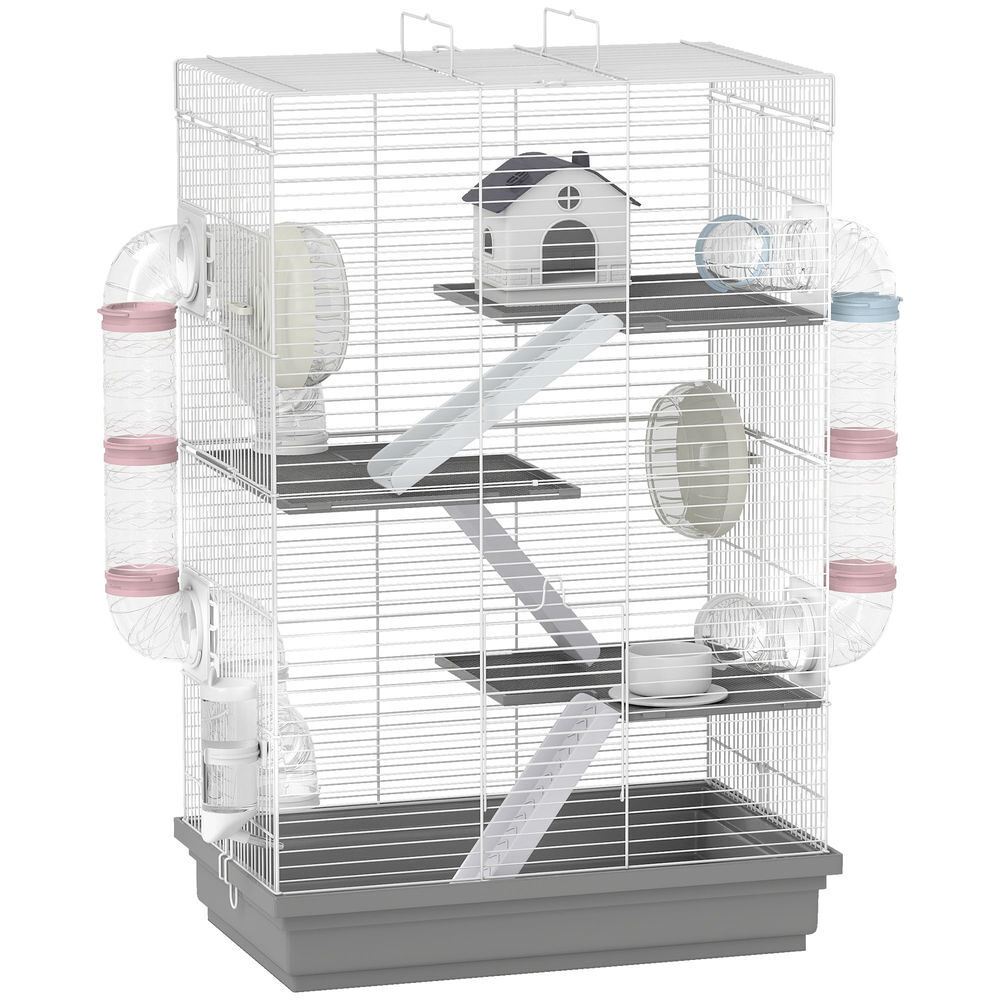 Gaiola para Hámster Metal, Plástico PawHut