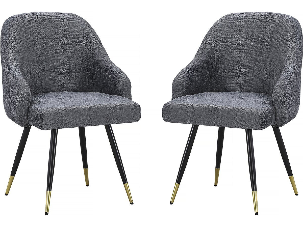 Conjunto de 2 cadeiras em tecido "harmony" - 54 x 57 x 90 cm - gris