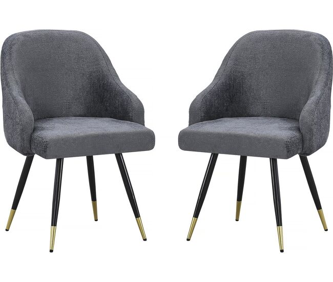 Conjunto de 2 cadeiras em tecido "harmony" - 54 x 57 x 90 cm - gris