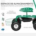 Carrinho de Jardim Metal, PP Outsunny Carrinho de Jardim Metal, PP Outsunny Verde