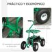 Carrinho de Jardim Metal, PP Outsunny Carrinho de Jardim Metal, PP Outsunny Verde