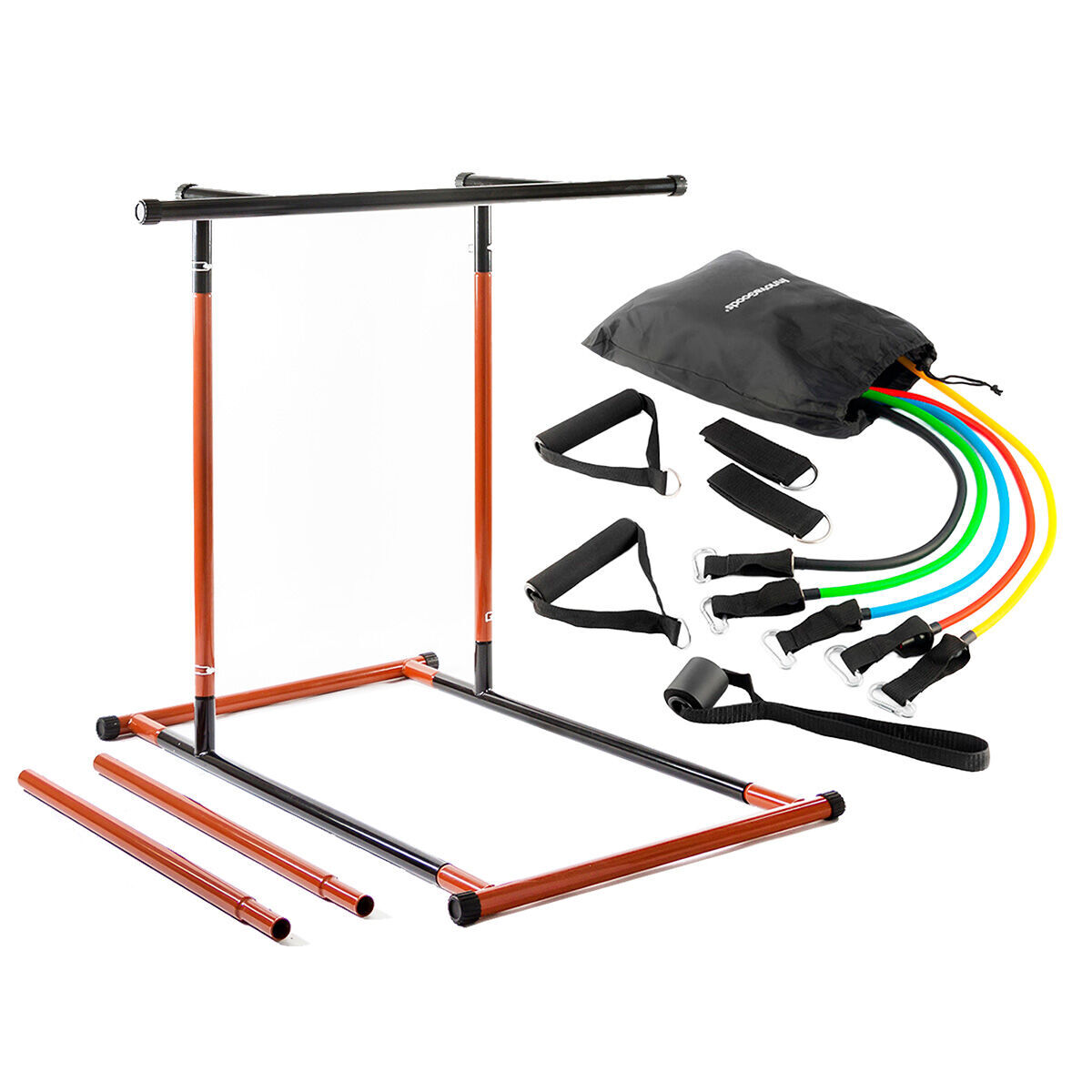 Pack estação de pull-up e bandas de resistência com acessórios e guia innovagoods