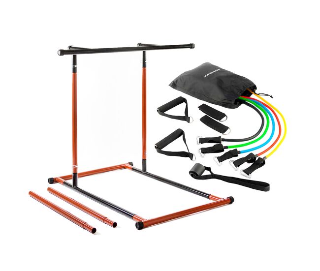Pack estação de pull-up e bandas de resistência com acessórios e guia innovagoods