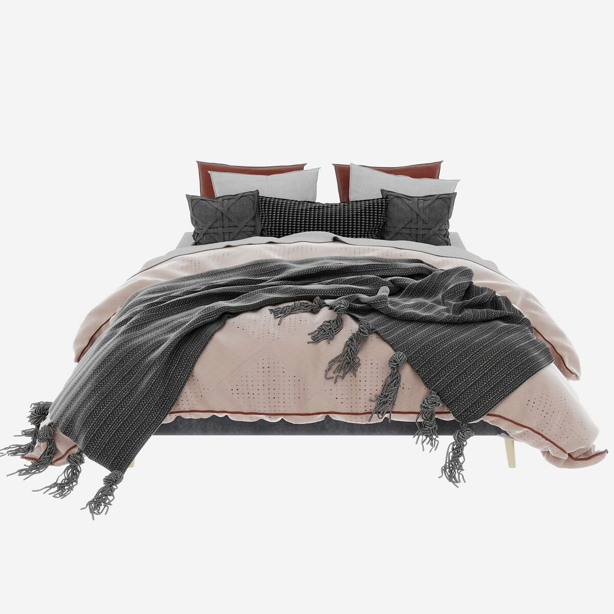 Camas de casal 160x200 Cinza