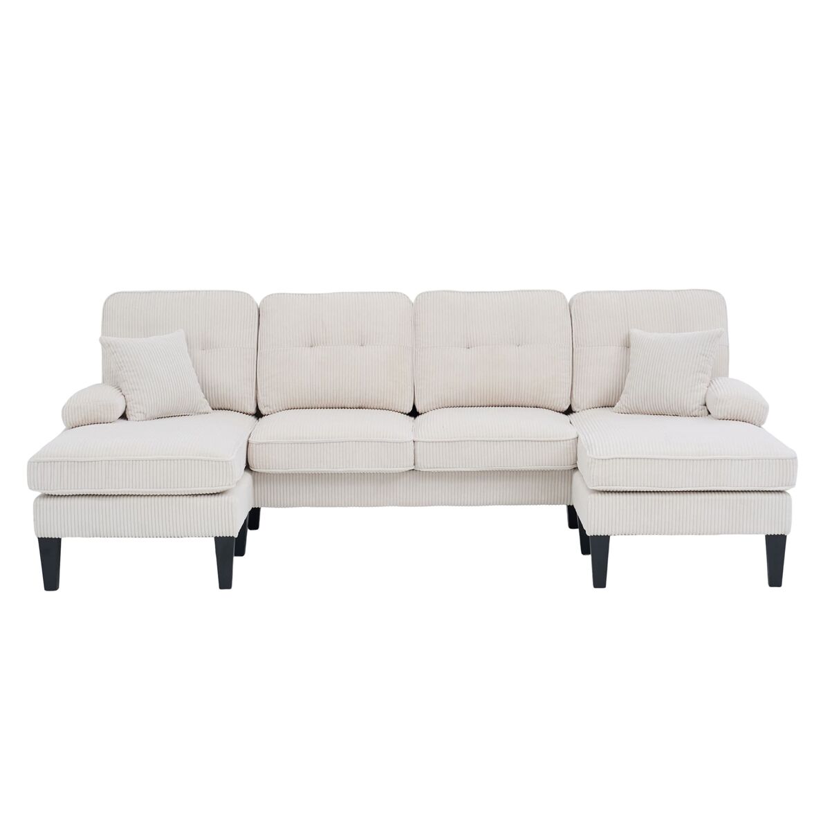 Sofás de 4 lugares Creme