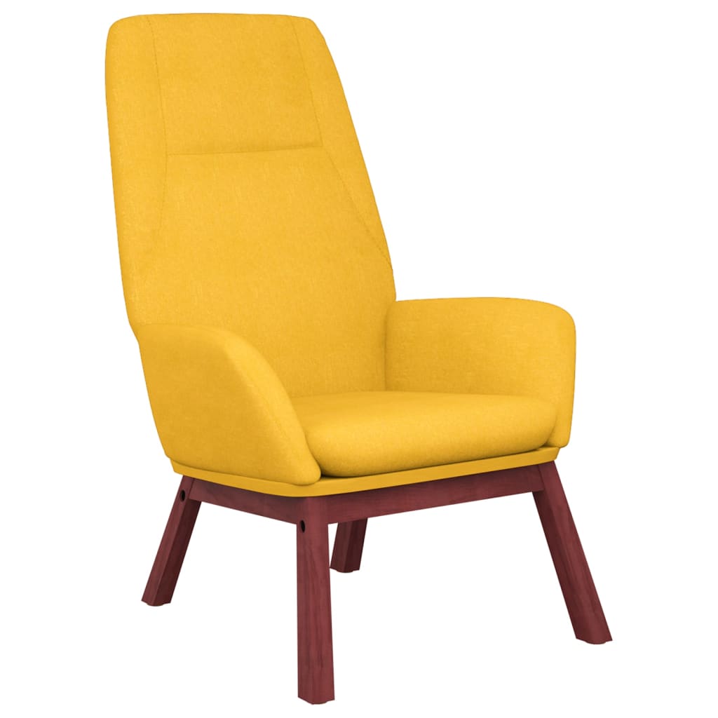 Vidaxl cadeira de descanso tecido amarelo mostarda