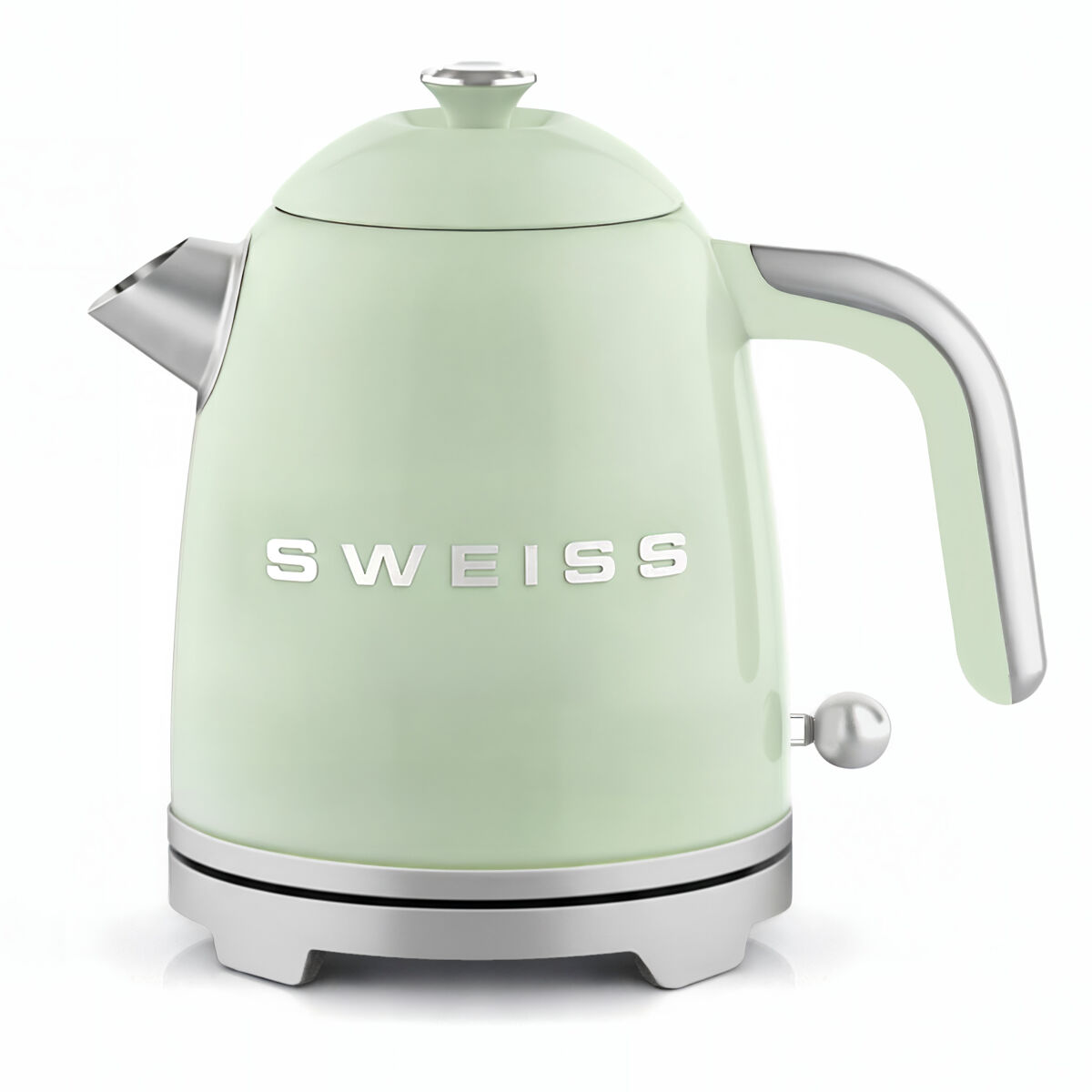 Chaleira vintage sweiss kts7 de 1 l em aço inoxidável com aquecimento rápido, verde
