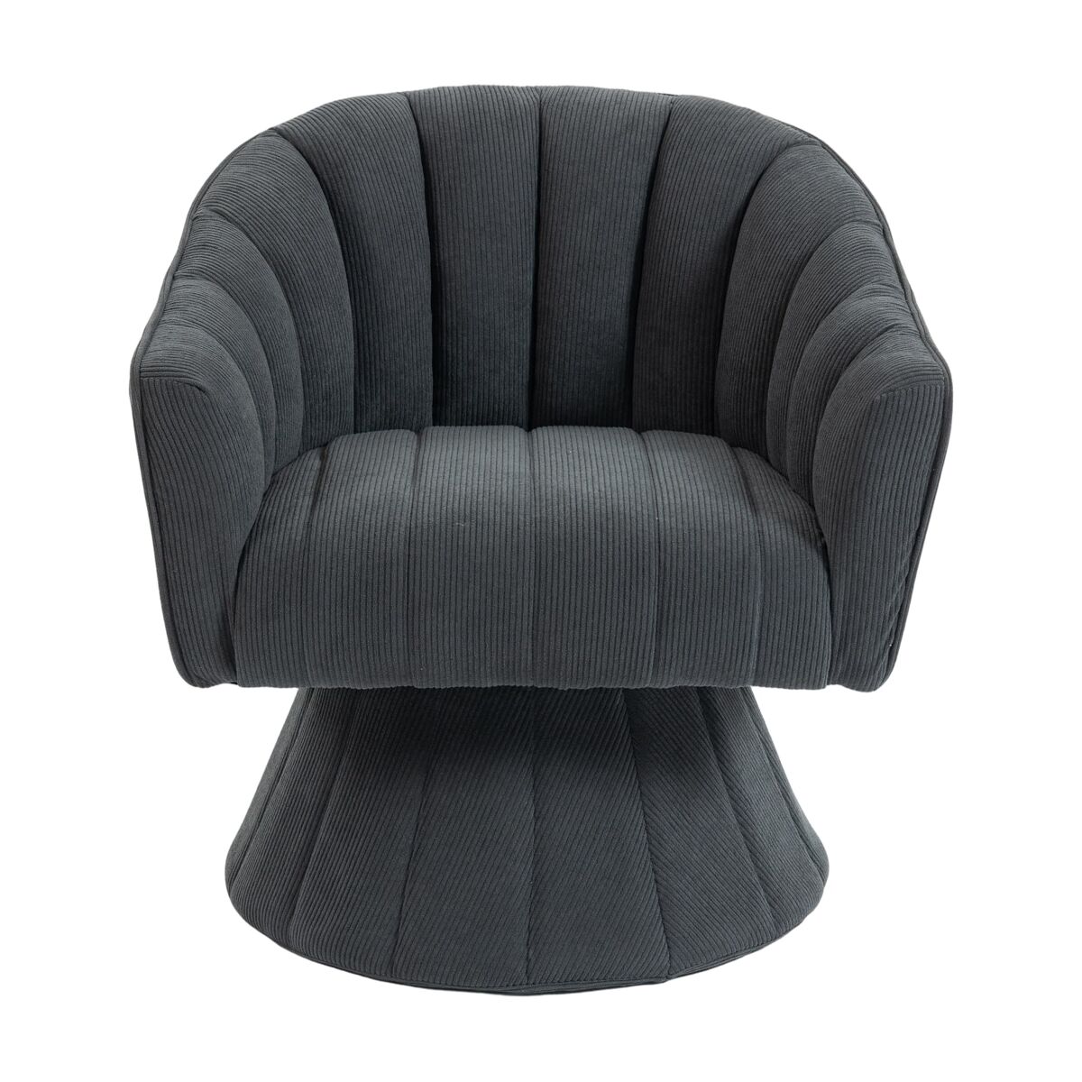 Cadeira de escritório 360° - encosto ergonómico, apoios de braços envolventes, design moderno - cinza escuro