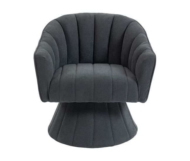 Cadeira de escritório 360° - encosto ergonómico, apoios de braços envolventes, design moderno - cinza escuro