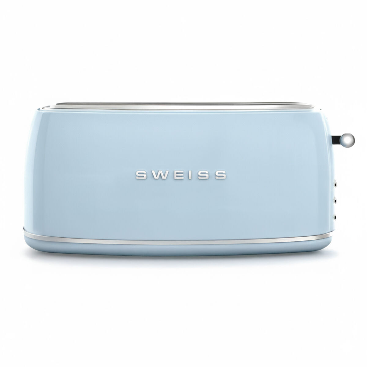 Torradeira vintage sweiss grv6 para baguetes com ranhura extra larga e potência, azul regulável