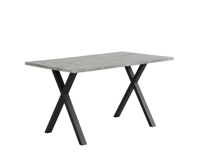 Mesa de jantar fixa retangular 140 cm de mdf,cinza