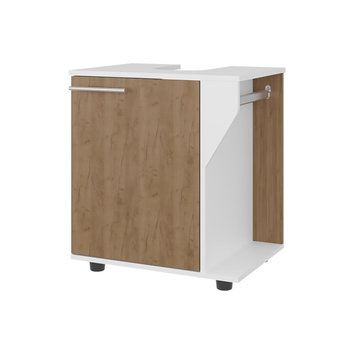 As crz armário para lavatório pedestal com compartimento lateral