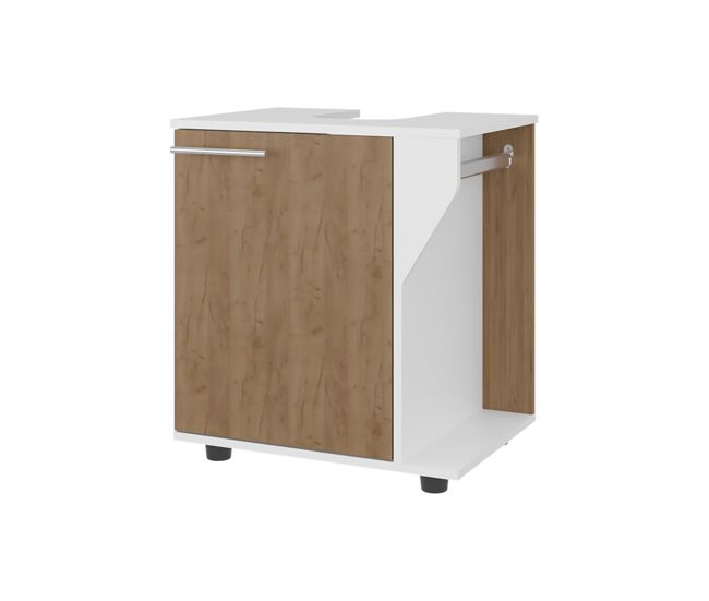 As crz armário para lavatório pedestal com compartimento lateral