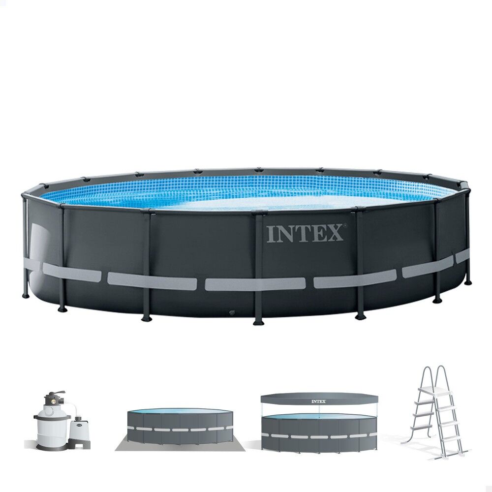INTEX - Piscina circular amovível com capacidade para 19.156 litros