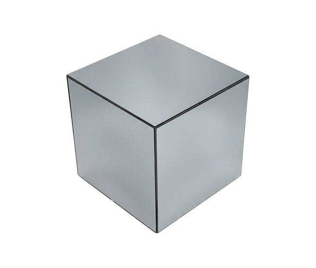 Mesa de apoio cubo espelho, 35cm, mirage, transparent, 35x35x36 cm