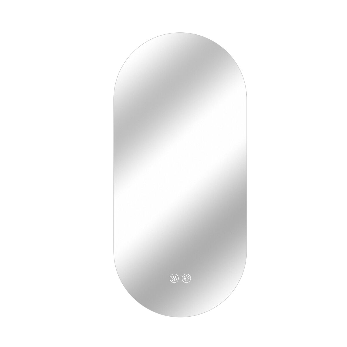 Espelho de casa de banho 60x120 cm - led tátil, antiembaciamento, montagem na parede - prateado
