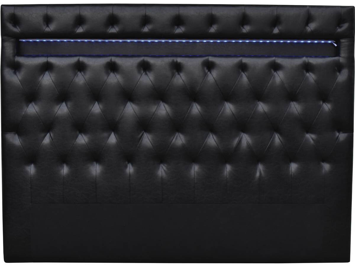 Cabeceira led "déco" - 149 cm - noir