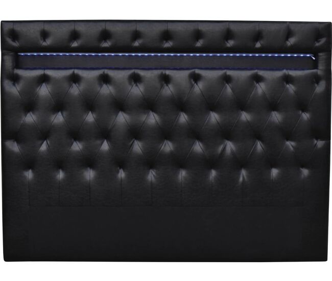 Cabeceira led "déco" - 149 cm - noir