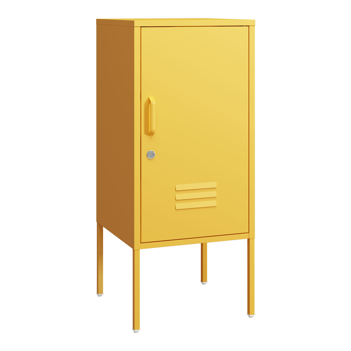Mesa de cabeceira hausjärvi 82x35x35 cm pega esquerda amarelo [en.casa]