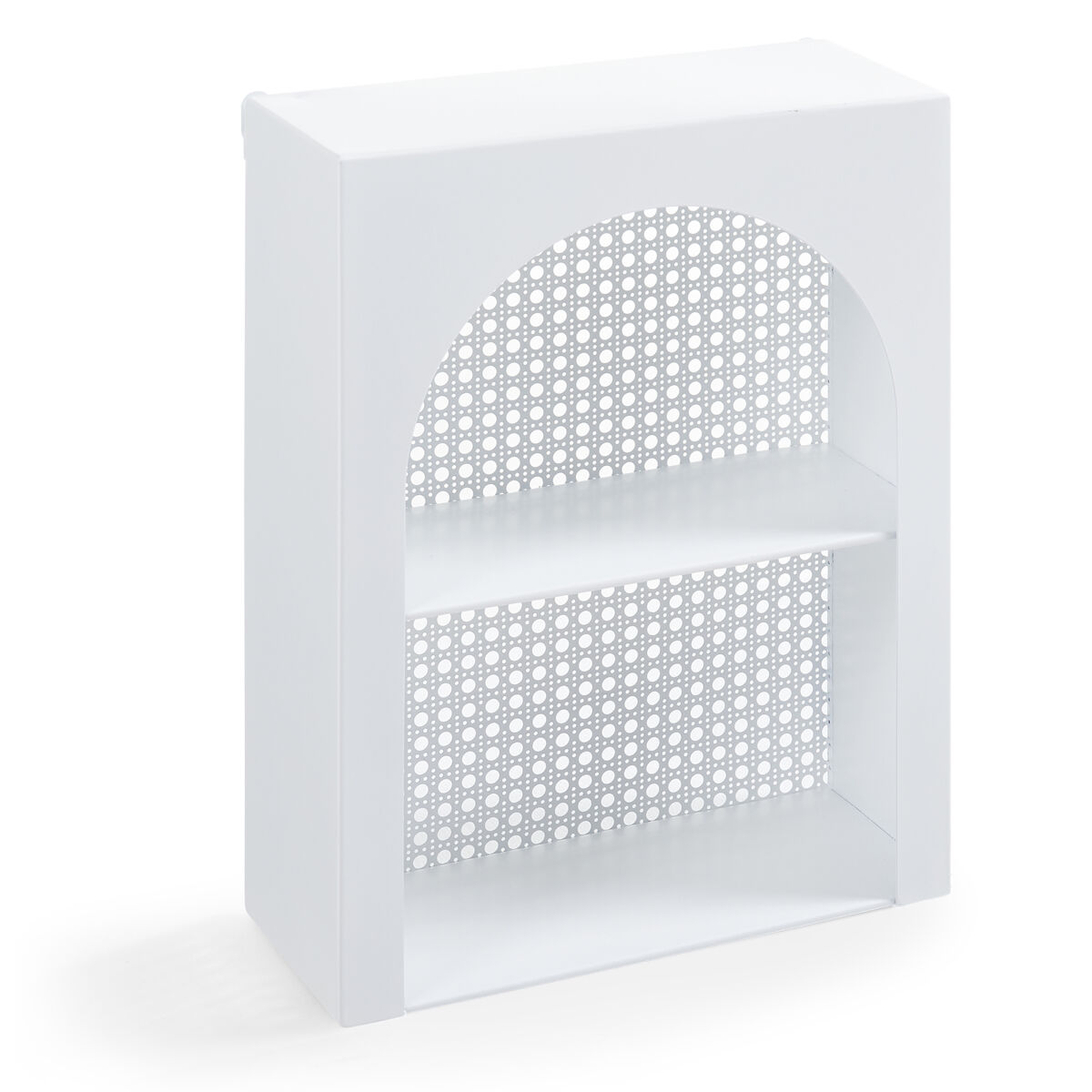 Prateleira de parede jäller metal 40x30x13 cm branco [en.casa]