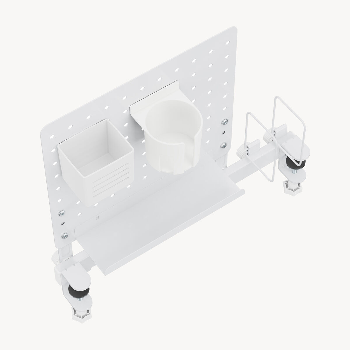 Organizador de secretária sauda com acessórios aço 50x50 cm branco [en.casa]
