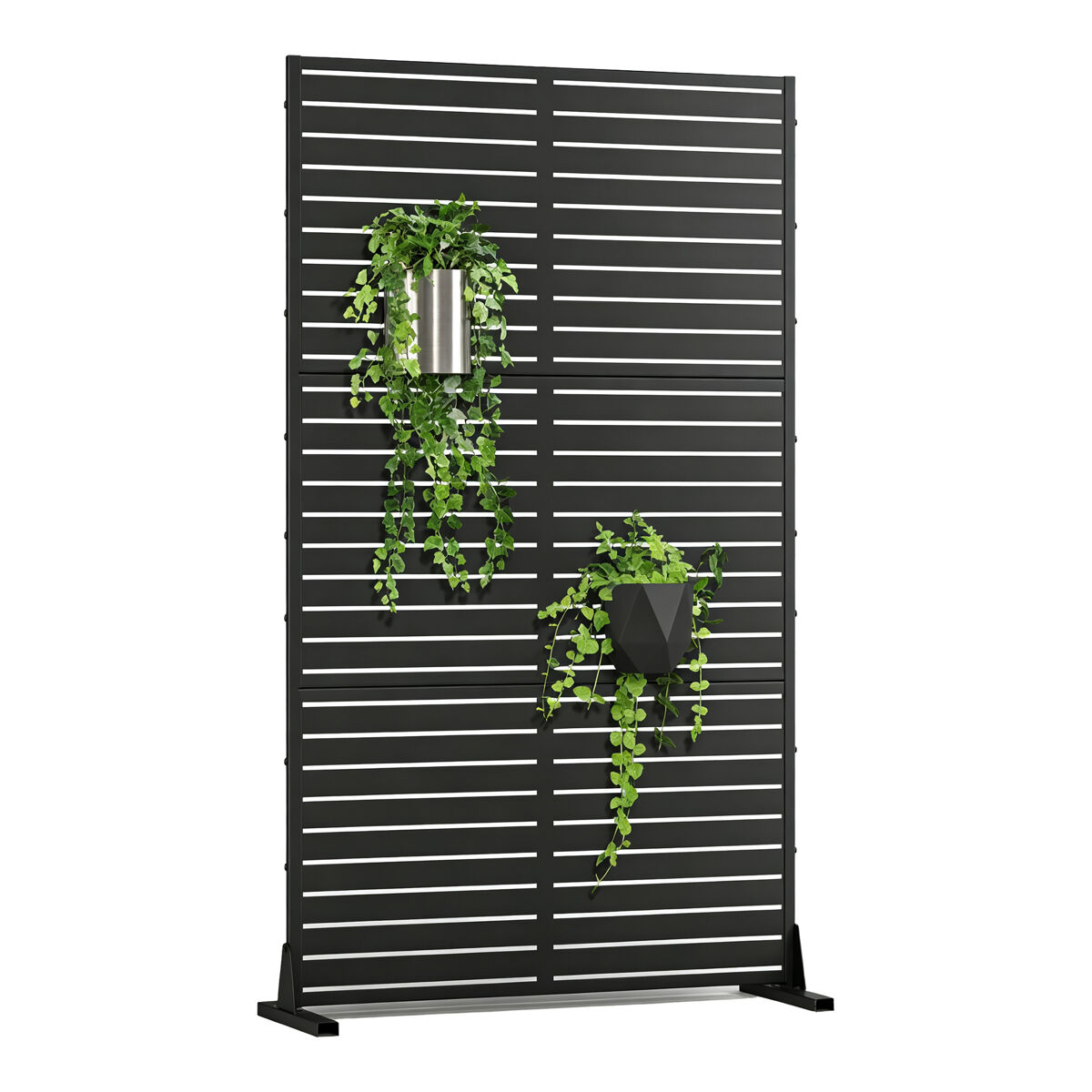 Divisória nodepp em aço galvanizado 180x90 cm preto [casa.pro]